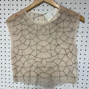 Bershka Shear Beaded Top